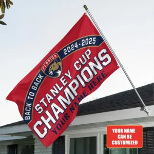 Florida Panthers Personalized 3D House Flag NHL Stanley Cup Champions 2025 NHL104062725705