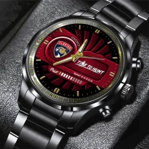Florida Panthers Black Stainless Steel Watch NHL Stanley Cup Champions 2025 NHL104062725730