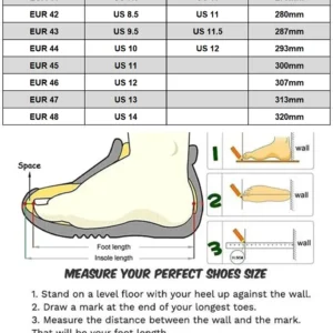 max soul shoes size chart