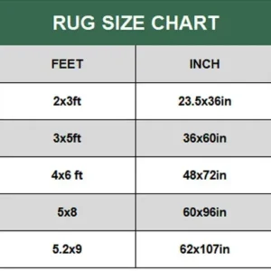 rug size chart