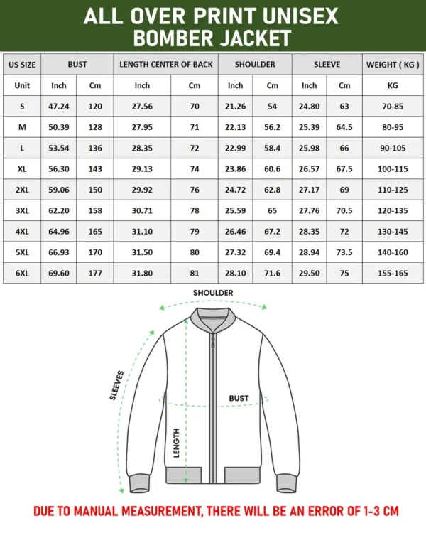 unisex bomber jacket