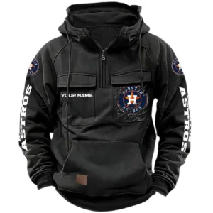 Houston Astros Tactical Quarter Zip Hoodie, All Over Print Tactical Quarter Zip Hoodie Houston Astros DMLB130722025 - khaki