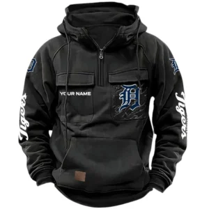 Detroit Tigers Tactical Quarter Zip Hoodie, All Over Print Tactical Quarter Zip Hoodie Detroit Tigers DMLB130722029 - khaki