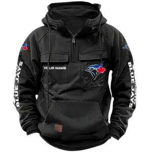 Toronto Blue Jays Tactical Quarter Zip Hoodie, All Over Print Tactical Quarter Zip Hoodie Toronto Blue Jays DMLB130722033 - khaki