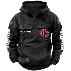 Minnesota Twins Tactical Quarter Zip Hoodie, All Over Print Tactical Quarter Zip Hoodie Minnesota Twins DMLB130722035 - khaki