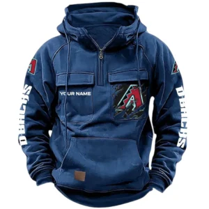 Arizona Diamondbacks Tactical Quarter Zip Hoodie, All Over Print Tactical Quarter Zip Hoodie Arizona Diamondbacks DMLB130722036 - Dark Blue
