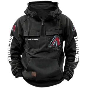 Arizona Diamondbacks Tactical Quarter Zip Hoodie, All Over Print Tactical Quarter Zip Hoodie Arizona Diamondbacks DMLB130722036 - khaki