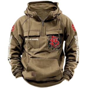 St. Louis Cardinals Tactical Quarter Zip Hoodie, All Over Print Tactical Quarter Zip Hoodie St. Louis Cardinals DMLB130722043 - Black