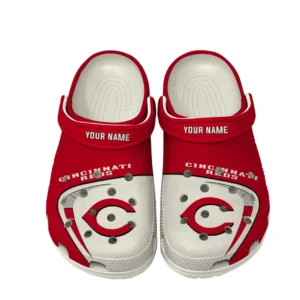 Cincinnati Reds Crocs, All Over Print Crocs Cincinnati Reds DMLB138732027 - White
