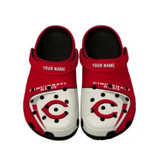 Cincinnati Reds Crocs, All Over Print Crocs Cincinnati Reds DMLB138732027 - Black