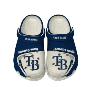 Tampa Bay Rays Crocs, All Over Print Crocs Tampa Bay Rays DMLB138732029 - White