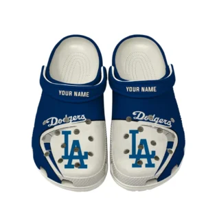 Los Angeles Dodgers Crocs, All Over Print Crocs Los Angeles Dodgers DMLB138732050 - White