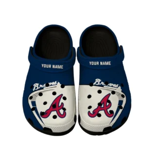 Atlanta Braves Crocs, All Over Print Crocs Atlanta Braves DMLB138732053 - Black