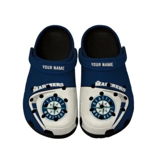 Seattle Mariners Crocs, All Over Print Crocs Seattle Mariners DMLB138732054 - Black