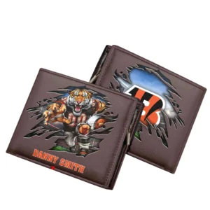 Cincinnati Bengals Horizontal Leather Wallet, All Over Print Horizontal Leather Wallet Cincinnati Bengals DNFL114732038 - Brown