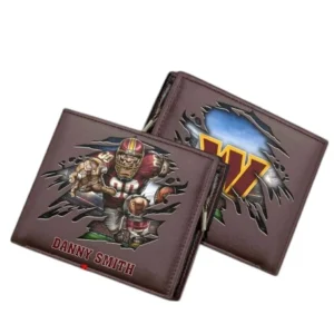 Washington Commanders Horizontal Leather Wallet, All Over Print Horizontal Leather Wallet Washington Commanders DNFL114732041 - Brown