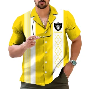 Oakland Raiders Hawaiian Shirt, All Over Print Hawaiian Shirt Oakland Raiders DNFL122772029 - Yellow