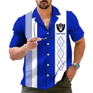 Oakland Raiders Hawaiian Shirt, All Over Print Hawaiian Shirt Oakland Raiders DNFL122772029 - Blue