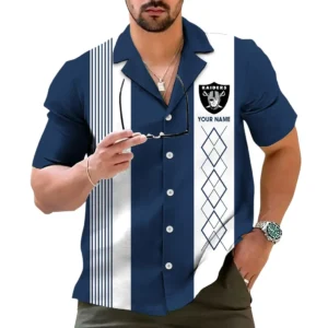 Oakland Raiders Hawaiian Shirt, All Over Print Hawaiian Shirt Oakland Raiders DNFL122772029 - Navy