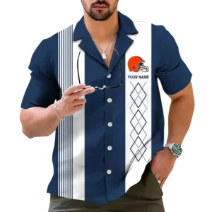 Cleveland Browns Hawaiian Shirt, All Over Print Hawaiian Shirt Cleveland Browns DNFL122772032 - Navy