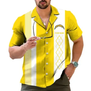 Los Angeles Chargers Hawaiian Shirt, All Over Print Hawaiian Shirt Los Angeles Chargers DNFL122772033 - Yellow