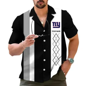 New York Giants Hawaiian Shirt, All Over Print Hawaiian Shirt New York Giants DNFL122772037 - Black