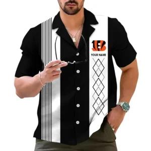 Cincinnati Bengals Hawaiian Shirt, All Over Print Hawaiian Shirt Cincinnati Bengals DNFL122772038 - Black