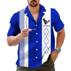 Houston Texans Hawaiian Shirt, All Over Print Hawaiian Shirt Houston Texans DNFL122772051 - Blue