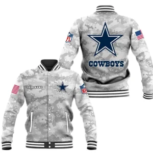Dallas Cowboys Baseball Jacket, All Over Print Baseball Jacket Dallas Cowboys DNFL128792025 - White