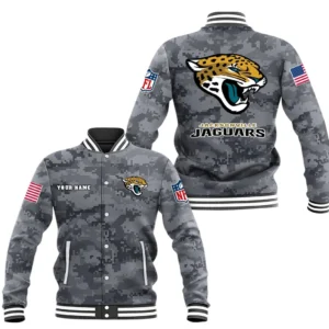 Jacksonville Jaguars Baseball Jacket, All Over Print Baseball Jacket Jacksonville Jaguars DNFL128792041 - Black
