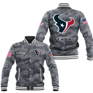 Houston Texans Baseball Jacket, All Over Print Baseball Jacket Houston Texans DNFL128792050 - Black