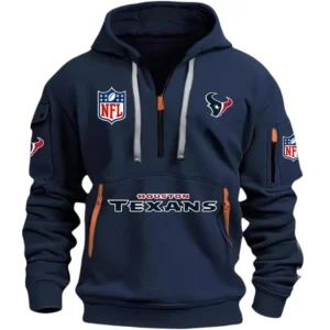 Houston Texans Hoodie Half Zipper, All Over Print Hoodie Half Zipper Houston Texans DNFL1337102028 - Navy