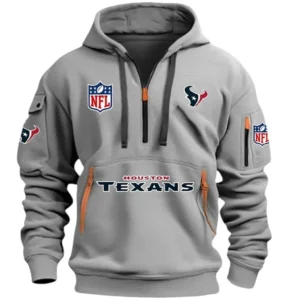 Houston Texans Hoodie Half Zipper, All Over Print Hoodie Half Zipper Houston Texans DNFL1337102028 - Grey