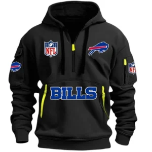 Buffalo Bills Hoodie Half Zipper, All Over Print Hoodie Half Zipper Buffalo Bills DNFL1337102029 - Black