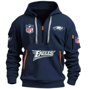 Philadelphia Eagles Hoodie Half Zipper, All Over Print Hoodie Half Zipper Philadelphia Eagles DNFL1337102034 - Navy