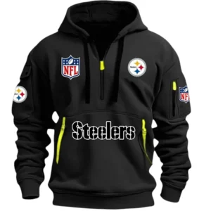 Pittsburgh Steelers Hoodie Half Zipper, All Over Print Hoodie Half Zipper Pittsburgh Steelers DNFL1337102035 - Black