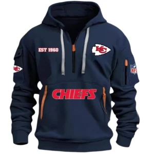 Kansas City Chiefs Hoodie Half Zipper, All Over Print Hoodie Half Zipper Kansas City Chiefs DNFL1337102037 - Navy