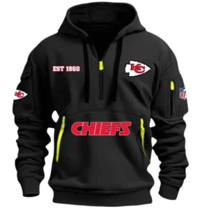 Kansas City Chiefs Hoodie Half Zipper, All Over Print Hoodie Half Zipper Kansas City Chiefs DNFL1337102037 - Black