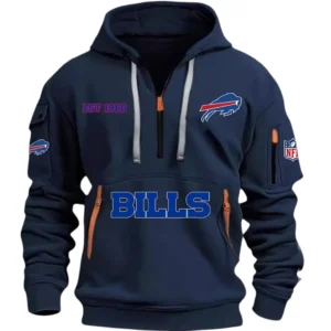 Buffalo Bills Hoodie Half Zipper, All Over Print Hoodie Half Zipper Buffalo Bills DNFL1337102039 - Navy
