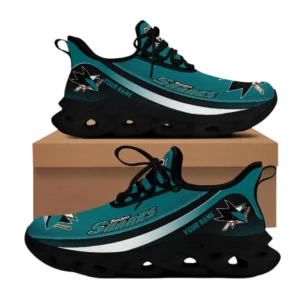 San Jose Sharks Max Soul Shoes, All Over Print Max Soul Shoes San Jose Sharks DNHL106742038 - Black