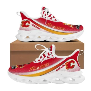 Calgary Flames Max Soul Shoes, All Over Print Max Soul Shoes Calgary Flames DNHL106742058 - White