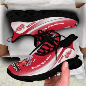 Detroit Red Wings Max Soul Shoes, All Over Print Max Soul Shoes Detroit Red Wings DNHL106742072 - Black