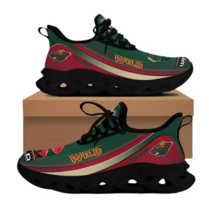 Minnesota Wild Max Soul Shoes, All Over Print Max Soul Shoes Minnesota Wild DNHL106742073 - Black