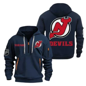 New Jersey Devils Hoodie Half Zipper, All Over Print Hoodie Half Zipper New Jersey Devils DNHL108972029 - Navy