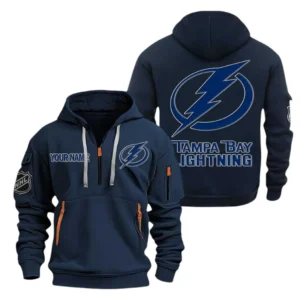 Tampa Bay Lightning Hoodie Half Zipper, All Over Print Hoodie Half Zipper Tampa Bay Lightning DNHL108972035 - Navy