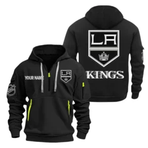 Los Angeles Kings Hoodie Half Zipper, All Over Print Hoodie Half Zipper Los Angeles Kings DNHL108972045 - Black
