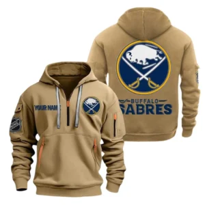 Buffalo Sabres Hoodie Half Zipper, All Over Print Hoodie Half Zipper Buffalo Sabres DNHL108972054 - Khaki