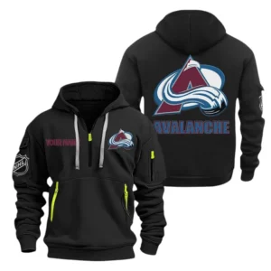Colorado Avalanche Hoodie Half Zipper, All Over Print Hoodie Half Zipper Colorado Avalanche DNHL108972056 - Black