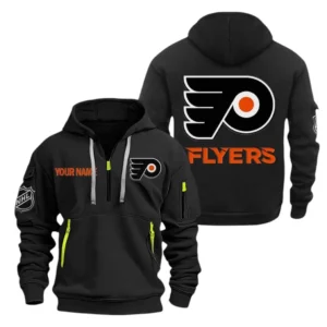 Philadelphia Flyers Hoodie Half Zipper, All Over Print Hoodie Half Zipper Philadelphia Flyers DNHL108972057 - Black
