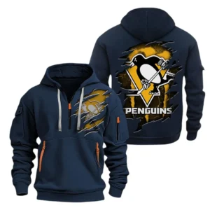 Pittsburgh Penguins Hoodie Half Zipper, All Over Print Hoodie Half Zipper Pittsburgh Penguins DNHL108972060 - Navy